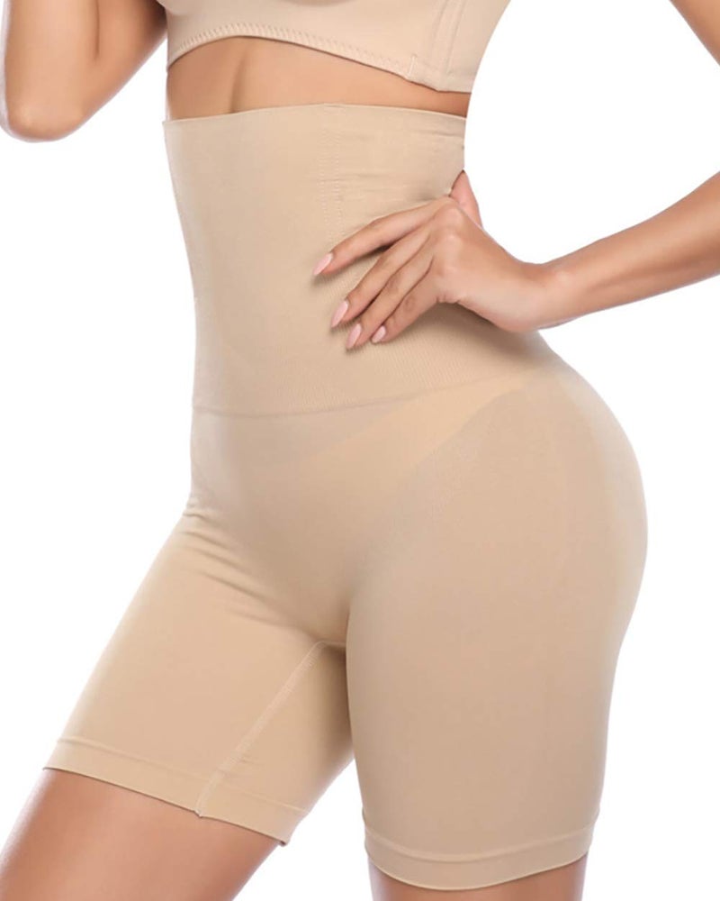 Sliot Women Body Shaper Tummy Control Shapewear High Waist Mid-Thigh Slimmer Shorts Underwear Butt Lifter Bodysuit Panties (Beige, X-Small - Small) - Image 1